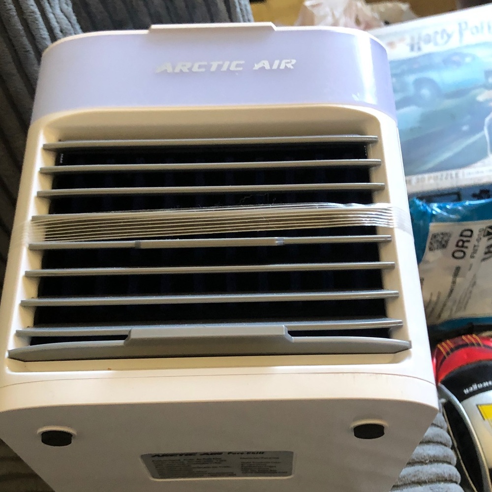 Portable Personal Air Cooler - White & Light Purple